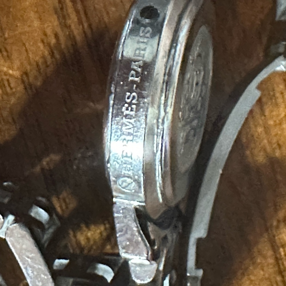 Hermes Silver and Tan Jewelry Watch with Stainless Steel Case. Clipper CL4 210 - Picture 8 of 15